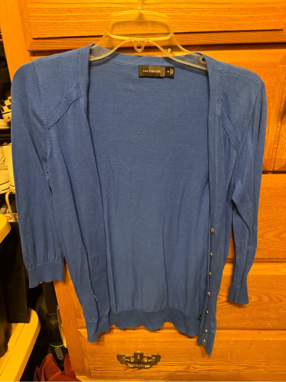 The Limited Royal Blue Button-Side Lightweight Cardigan